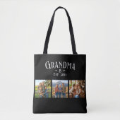 3 Photo Grandma Est Year Custom Name Number Grands Tasche (Vorderseite)