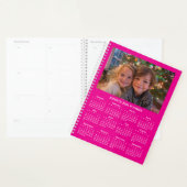 3 Photo Hot Pink and White 2026 Calendar Planer (Anzeige)