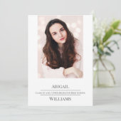 3-Photo Minimalist Graduation  Announcement Einladung (Stehend Vorderseite)