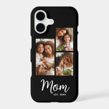3 Photo Mom Established Date Modern Script Black