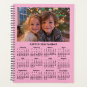3 Photo Pink and Black 2026 Calendar Planer (Vorderseite)