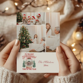 3 Photo Pink  Nutcracker Christmas Wonderland Glob Feiertagskarte