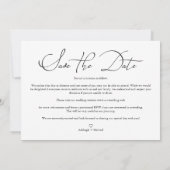 3 Photos Collage Engaged Chic Minimalist Wedding Save The Date (Rückseite)