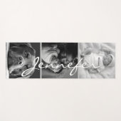 3 photos Collage Minimalist Family Yogamatte (Vorderseite (Horizontal))