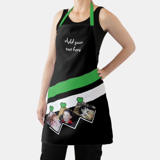 3 photos custom text black green schürze (InSitu)