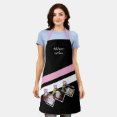 3 photos custom text black pink schürze (Getragen)