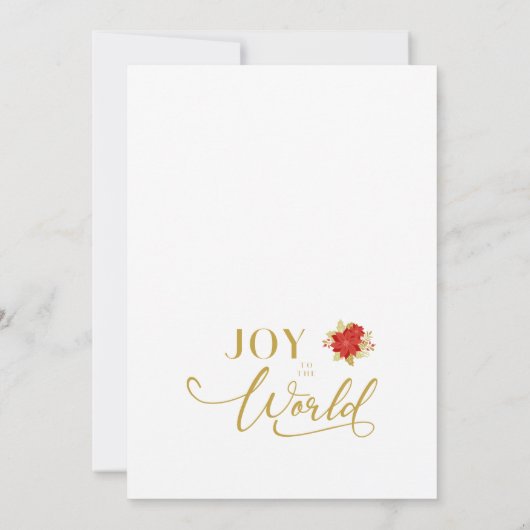 3 Photos Poinsettias Whimsical Joy to the World (Rückseite)