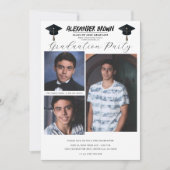 3 Picture Fotos Moderne Minimal Abschluss GRILLEN Einladung (Vorderseite)