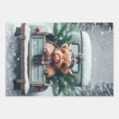 3 Piece Wrapping Paper Decoupage Highland Cow Geschenkpapier Set (Vorderseite 2)