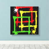 3 Platz Leinwanddruck (Insitu (Holzboden))