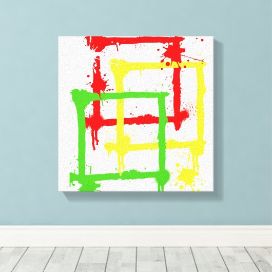 3 Platz Leinwanddruck (Insitu (Holzboden))