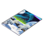 3 Polar Bear Cubs Playing in Snow - Earth Day Art Notizblock (Linke Seite)