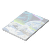 3 Polar Bear Cubs Playing in Snow - Earth Day Art Notizblock (Rotiert)