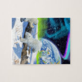 3 Polar Bear Cubs Playing in Snow - Earth Day Art Puzzle (Horizontal)