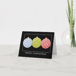 3 Polka Dot Ornaments Frohe Weihnachtskarte Karte