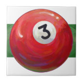 3 Pool Ball Muster gemalt Fliese (Vorderseite)