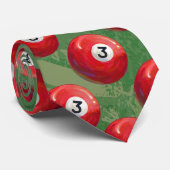 3 Pool Ball Muster gemalt Krawatte (Gerollt)