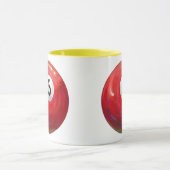 3 Pool Ball Muster gemalt Tasse (Zentrum)