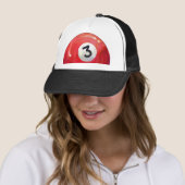3 Pool Ball Muster gemalt Truckerkappe (Beispiel)