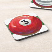 3 Pool Ball Muster gemalt Untersetzer (Linke Seite)
