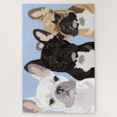 3 Pop Art French Bulldogs Puzzle