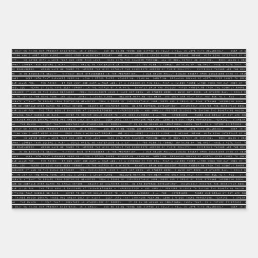 3 Pop Halloween Gothic Collage Ephemera Sheets Geschenkpapier Set (Vorderseite 3)