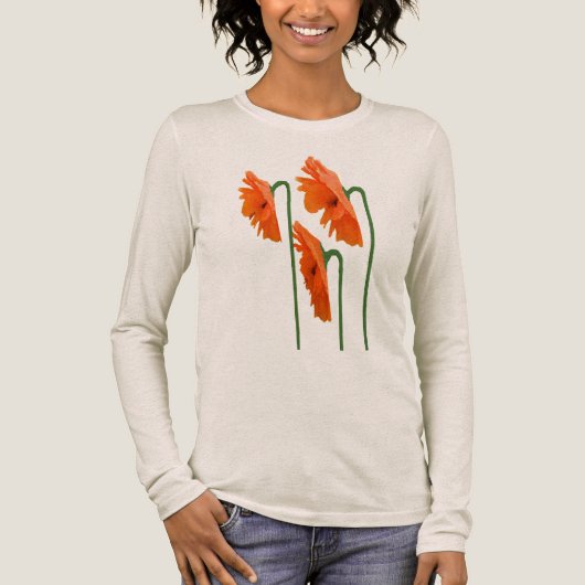 3 Poppies Tunic Tri-Blend Shirt (Vorderseite)