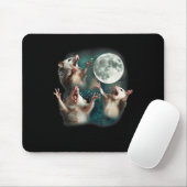 3 Possum Moon _ 3 Opossum Funny Weird Curry Mousepad (Mit Mouse)