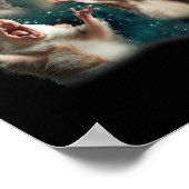 3 Possum Moon _ 3 Opossum Funny Weird Curry Poster (Ecke)