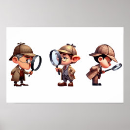 3 Private Ermittler, die nach Hinweisen suchen Poster