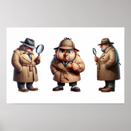 3 Private Ermittler, die nach Hinweisen suchen Poster