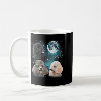 3 Pudel Mond Heulender Pudel Kopf Lustige Geschenk Kaffeetasse