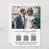 3 QR Codes Website UAWG All-in-One-Foto Hochzeit Einladung (Rückseite)