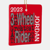 3-Rad-Fahrer-Extraordinaire CUSTOM Keramikornament (Rechts)