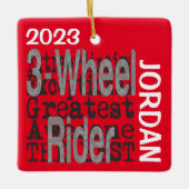 3-Rad-Fahrer-Extraordinaire CUSTOM Keramikornament (Vorderseite)