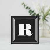 3 Rahmen Monogramm | Schwarz & Weiß (Stehend Vorderseite)
