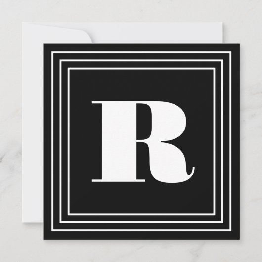 3 Rahmen Monogramm | Schwarz & Weiß (Vorderseite)