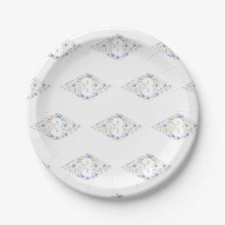 <3>Ranger Floral Diamond Paper Plate Pappteller