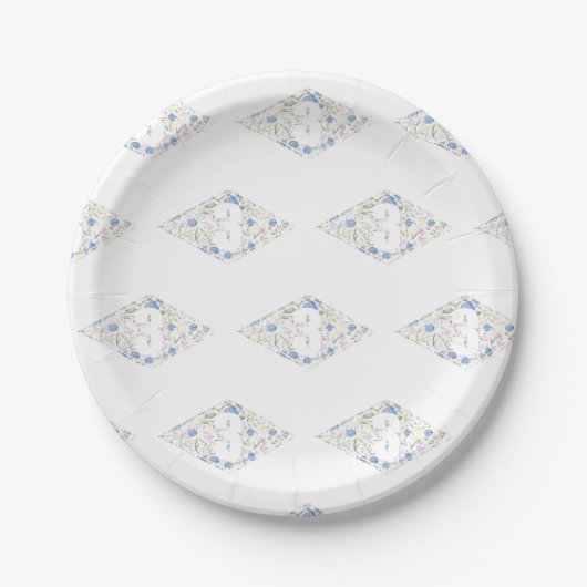 <3>Ranger Floral Diamond Paper Plate Pappteller (Vorderseite)