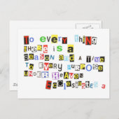 3 Ransom Note Style Postkarte (Vorne/Hinten)