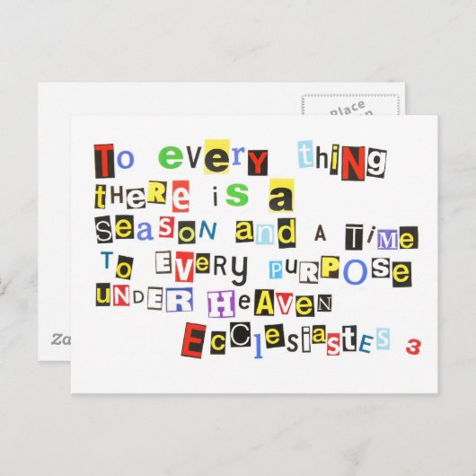 3 Ransom Note Style Postkarte (Vorne/Hinten)