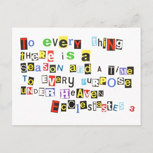3 Ransom Note Style Postkarte (Vorderseite)