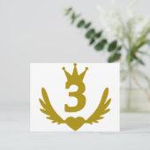 3-Real-Winged-Heart.png Postkarte (Stehend Vorderseite)