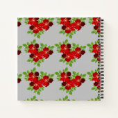 3 Red Blume Notebook Notizblock (Rückseite)