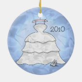 "3 Reihe-Taft-" Verzierung Keramikornament (Hinten)