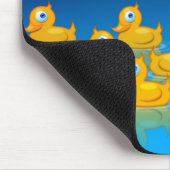 3 Reihen der Gummienten Mousepad (Ecke)
