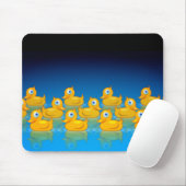3 Reihen der Gummienten Mousepad (Mit Mouse)