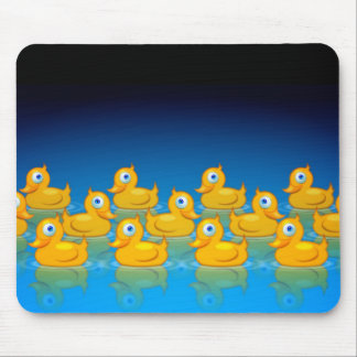 3 Reihen der Gummienten Mousepad