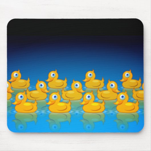 3 Reihen der Gummienten Mousepad (Vorne)