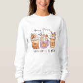 3 Retro Halloween Kaffee, Hocus pocus Frappuccino Sweatshirt (Vorderseite)